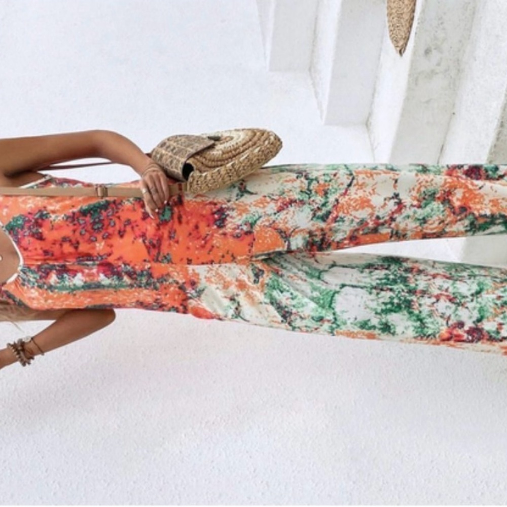 Boho Tie Dye Wide leg Jumper Jumpsuit